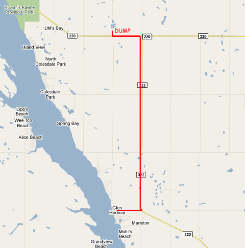 Landfill directions map